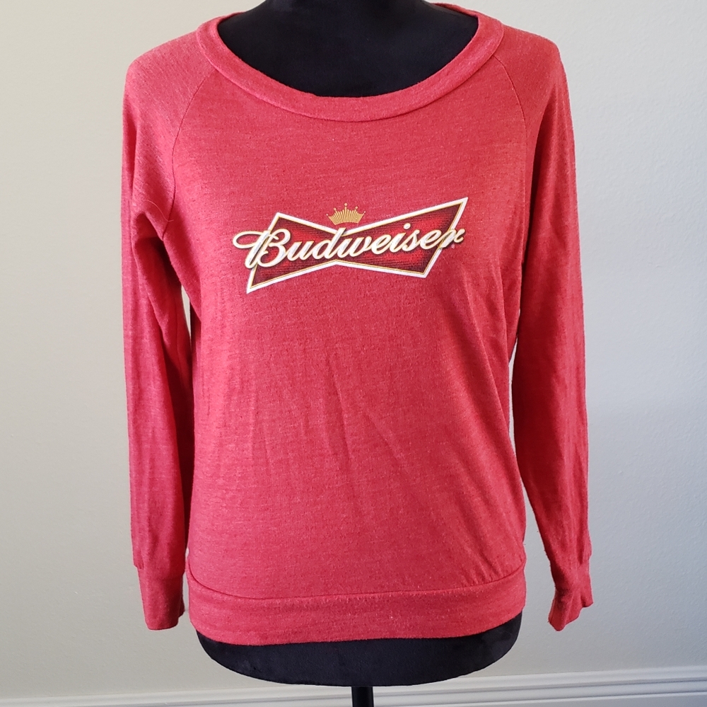 B2G1 Women's Budweiser Red Sweatshirt/Pullover